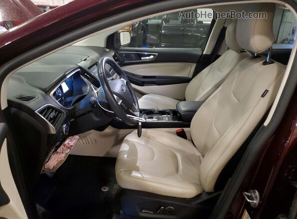 2FMPK4K97KBB32505 2019 FORD EDGE Burgundy წინა სალონის ხედი