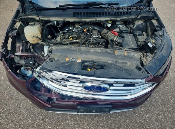 2FMPK4K97KBB32505 2019 FORD EDGE Burgundy ძრავის განყოფილების ხედი