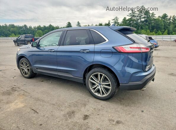 2FMPK4K97KBC55897 2019 FORD EDGE Blue Trasero izquierdo