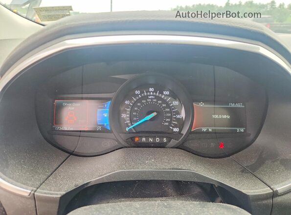 2FMPK4K97KBC55897 2019 FORD EDGE Blue Vista del cuadro de instrumentos