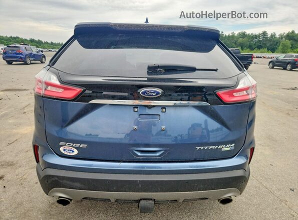 2FMPK4K97KBC55897 2019 FORD EDGE Blue Vista trasera