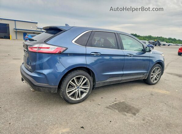 2FMPK4K97KBC55897 2019 FORD EDGE Blue Trasero derecho