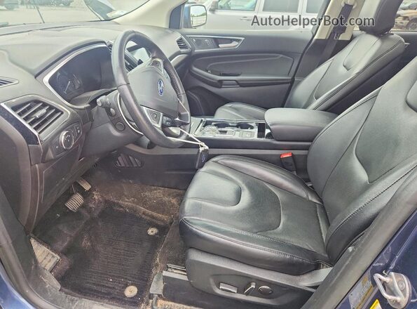 2FMPK4K97KBC55897 2019 FORD EDGE Blue Vista interior delantera