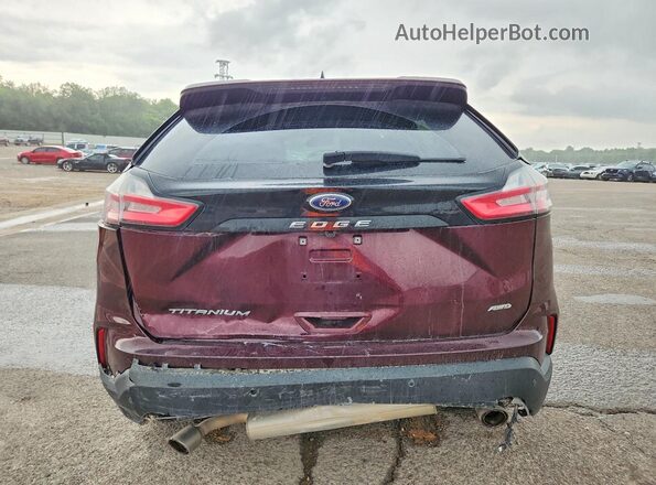 2FMPK4K97NBA45367 2022 FORD EDGE Burgundy Вид ззаду