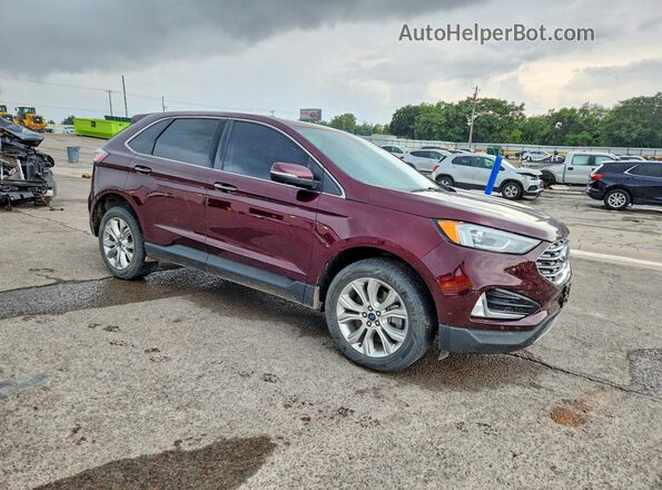 2FMPK4K97NBA45367 2022 FORD EDGE Burgundy Передня права чверть