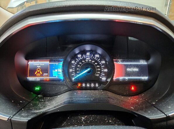 2FMPK4K98JBB06820 2018 FORD EDGE Silver Instrument cluster view