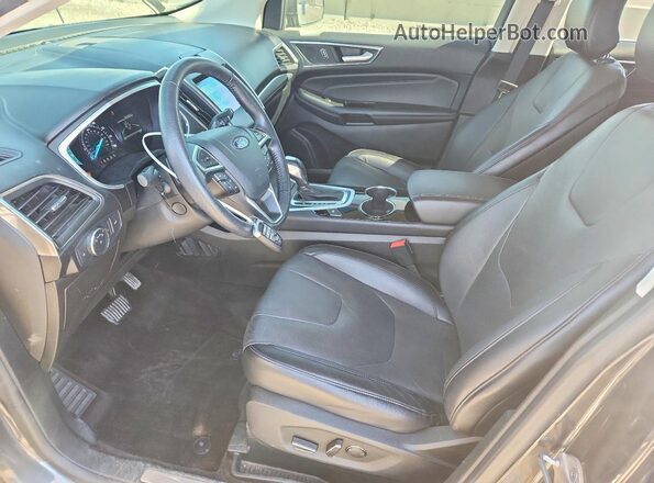 2FMPK4K98JBC47435 2018 FORD EDGE Gray Вид салону спереду