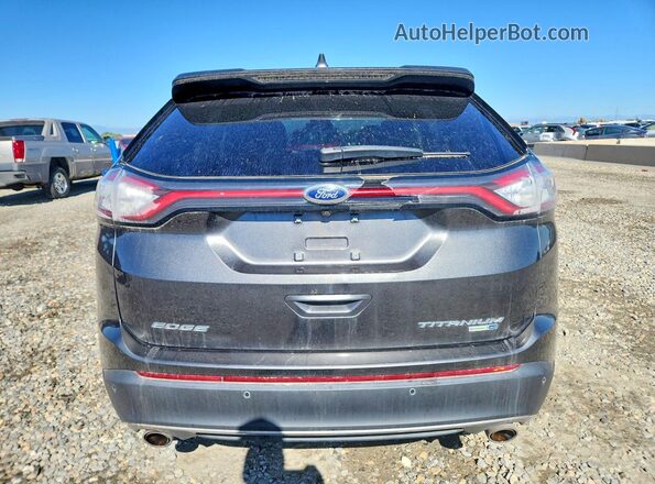 2FMPK4K98JBC47435 2018 FORD EDGE Gray Вид ззаду