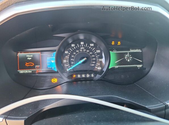 2FMPK4K98JBC47435 2018 FORD EDGE Gray Вид щитка приладів