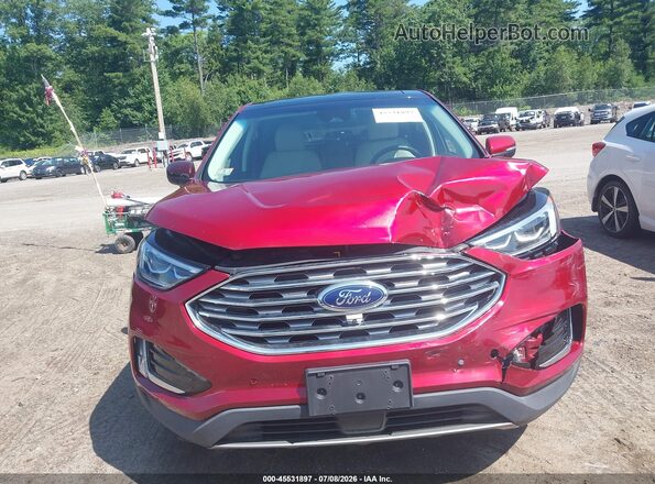 2FMPK4K98KBB33873 2019 FORD EDGE Красный Вид спереди