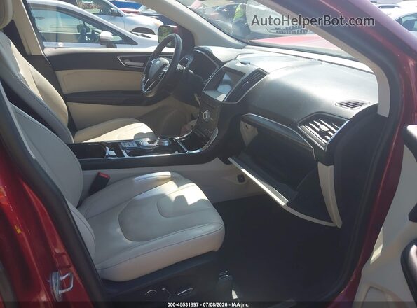 2FMPK4K98KBB33873 2019 FORD EDGE Красный Вид салона спереди