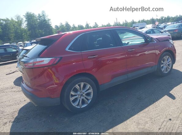 2FMPK4K98KBB33873 2019 FORD EDGE Красный Задняя правая четверть