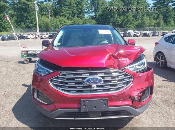 2FMPK4K98KBB33873 2019 FORD EDGE Красный Вид щитка приборов