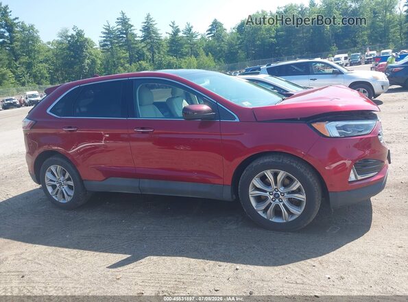 2FMPK4K98KBB33873 2019 FORD EDGE Красный Вид задней части салона