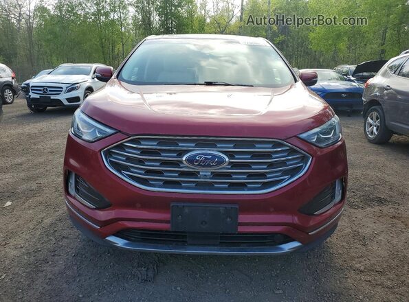 2FMPK4K98KBB39415 2019 FORD EDGE Red Front view