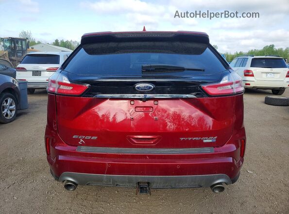 2FMPK4K98KBB39415 2019 FORD EDGE Red Rear view