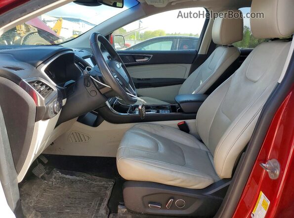 2FMPK4K98KBB39415 2019 FORD EDGE Red Front interior view