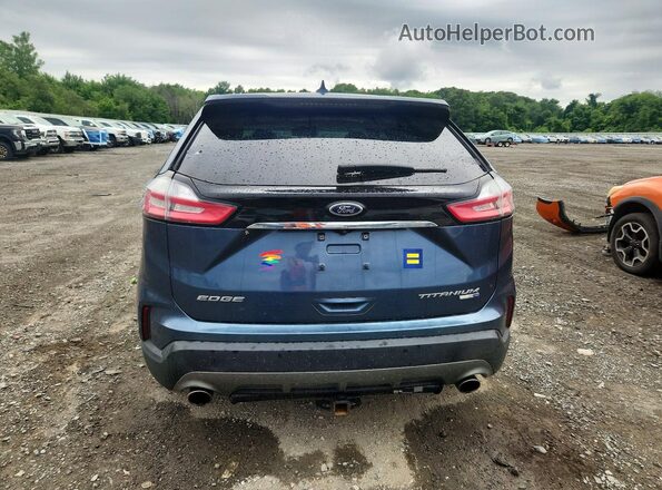 2FMPK4K98KBB70468 2019 FORD EDGE Blue Widok z tyłu