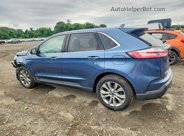 2FMPK4K98KBB70468 2019 FORD EDGE Blue Tył lewy