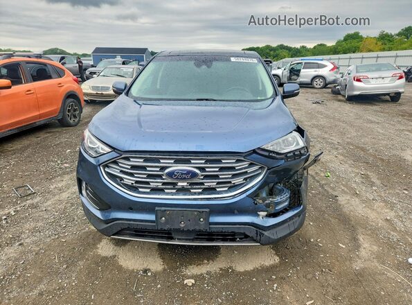 2FMPK4K98KBB70468 2019 FORD EDGE Blue Widok z przodu