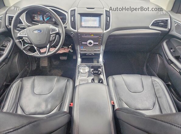 2FMPK4K98KBB70468 2019 FORD EDGE Blue Widok deski rozdzielczej