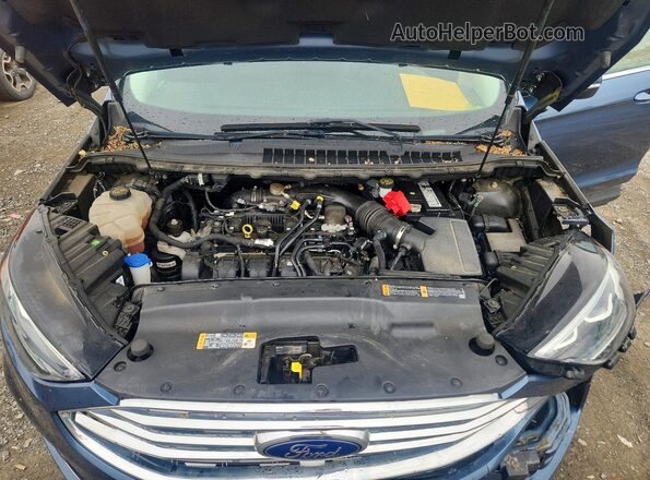 2FMPK4K98KBB70468 2019 FORD EDGE Blue Widok komory silnika