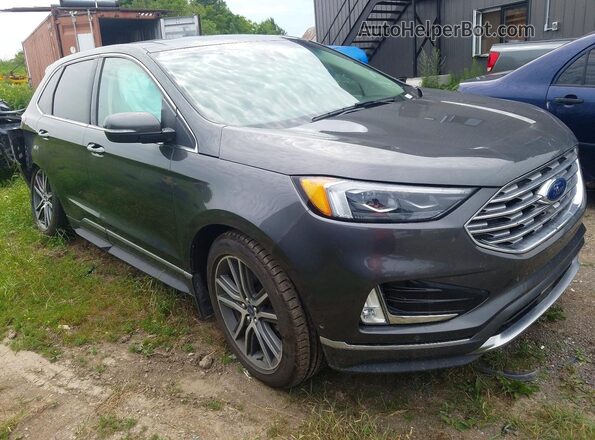 2FMPK4K98KBC65726 2019 FORD EDGE Charcoal Delantero derecho
