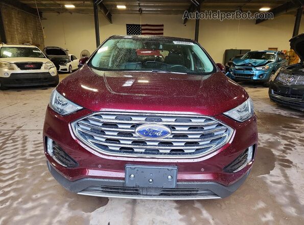 2FMPK4K98LBB42607 2020 FORD EDGE Burgundy წინა ხედი