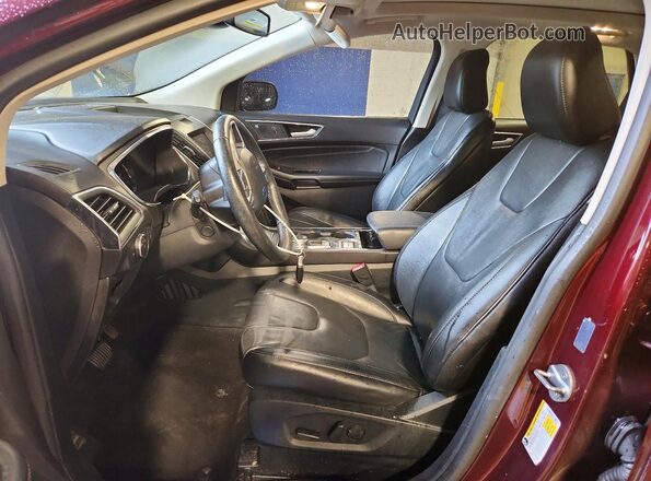 2FMPK4K98LBB42607 2020 FORD EDGE Burgundy წინა სალონის ხედი