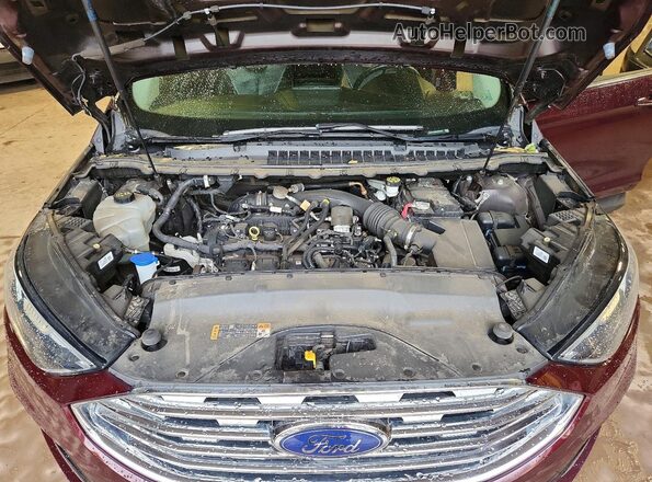 2FMPK4K98LBB42607 2020 FORD EDGE Burgundy ძრავის განყოფილების ხედი