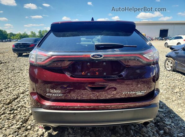 2FMPK4K99HBC13899 2017 FORD EDGE Burgundy Հետևի տեսք