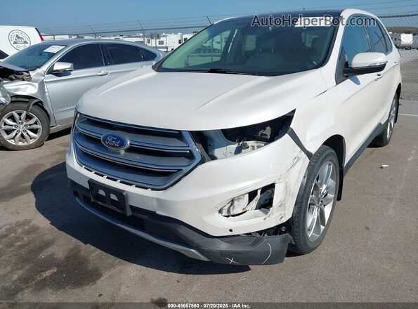 2FMPK4K99JBB58859 2018 FORD EDGE Белый Вид спереди