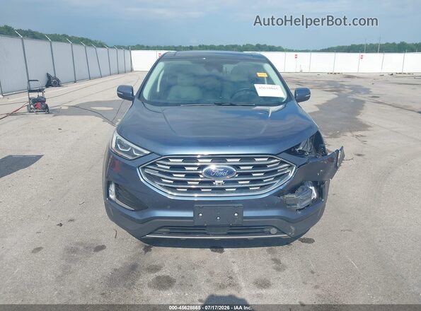 2FMPK4K99KBB12143 2019 FORD EDGE Синий Вид щитка приборов