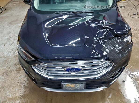 2FMPK4K99KBB58555 2019 FORD EDGE Black Vista del compartimento del motor