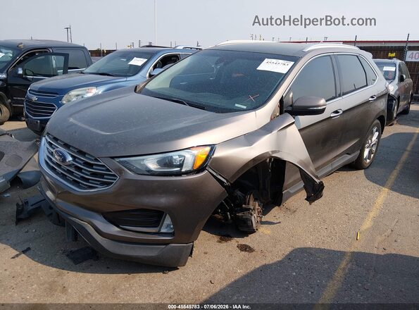 2FMPK4K99KBB89014 2019 FORD EDGE Gray Առջևի ձախ երեք քառորդ տեսարան