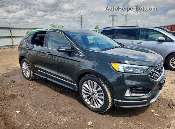 2FMPK4K99NBA42745 2022 FORD EDGE Green Передня права чверть