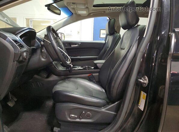 2FMPK4K9XJBB75654 2018 FORD EDGE Black Widok wnętrza z przodu