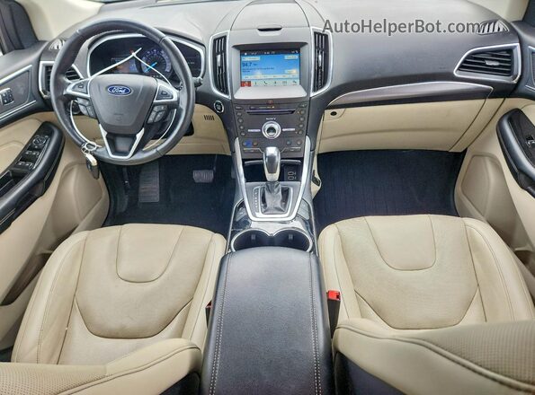2FMPK4K9XJBB97735 2018 FORD EDGE White Widok deski rozdzielczej