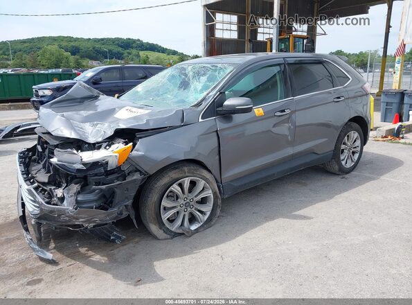 2FMPK4K9XRBA89904 2024 FORD EDGE Gray Առջևի ձախ երեք քառորդ տեսարան
