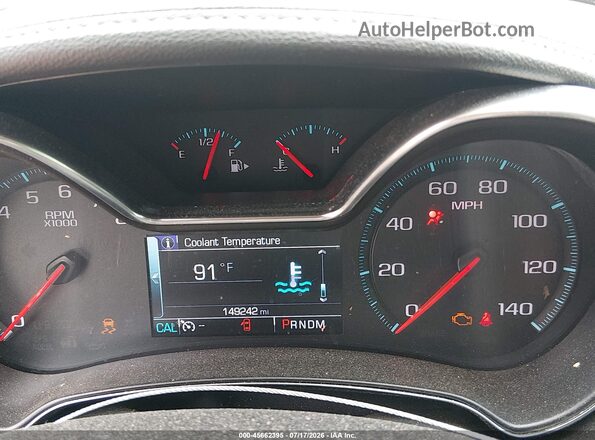 2G1105S33H9110642 2017 CHEVROLET IMPALA Black Widok tylnych siedzeń