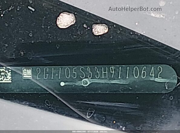2G1105S33H9110642 2017 CHEVROLET IMPALA Black Widok komory silnika