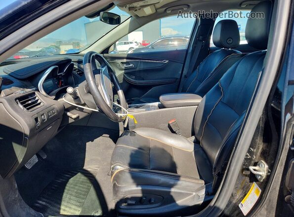 2G1125S36J9112823 2018 CHEVROLET IMPALA Black Widok wnętrza z przodu