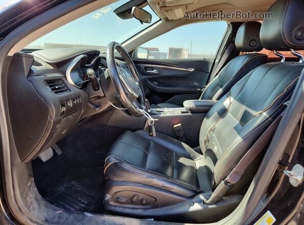 2G1145S30H9133882 2017 CHEVROLET IMPALA Black წინა სალონის ხედი