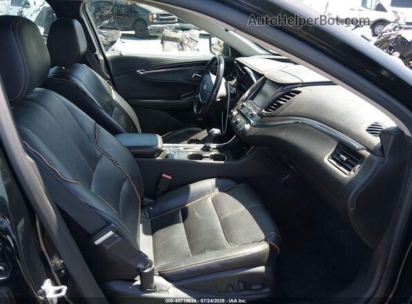 2G1145S32G9118024 2016 CHEVROLET IMPALA Black Widok wnętrza z przodu
