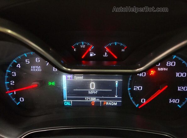 2G1145S38G9186876 2016 CHEVROLET IMPALA Silver Вид щитка приладів