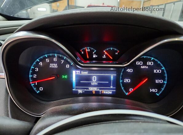 2G11X5S37H9155160 2017 CHEVROLET IMPALA Black ხელსაწყოთა პანელის ხედი