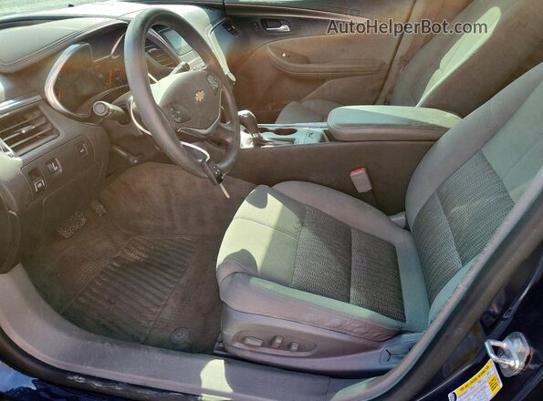 2G11Z5SA7H9166331 2017 CHEVROLET IMPALA Blue Вид салону спереду