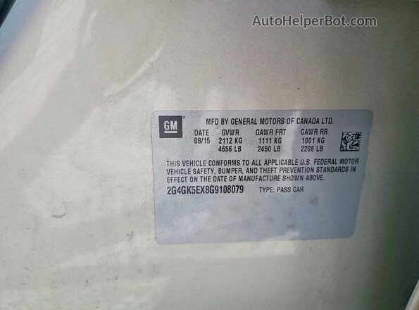 2G4GK5EX8G9108079 2016 BUICK REGAL Gold Engine compartment view