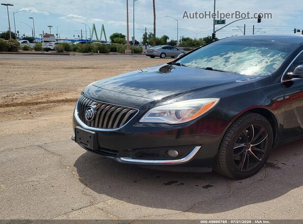 2G4GL5EX6G9111544 2016 BUICK REGAL Black წინა მარცხენა ხედი სამი მეოთხედიდან