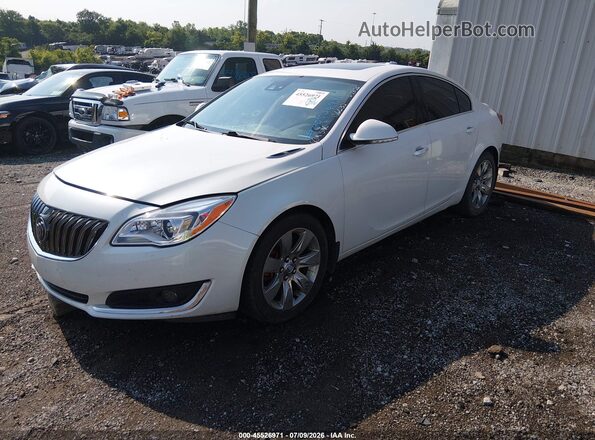 2G4GS5GX1G9126632 2016 BUICK REGAL White წინა მარცხენა ხედი სამი მეოთხედიდან